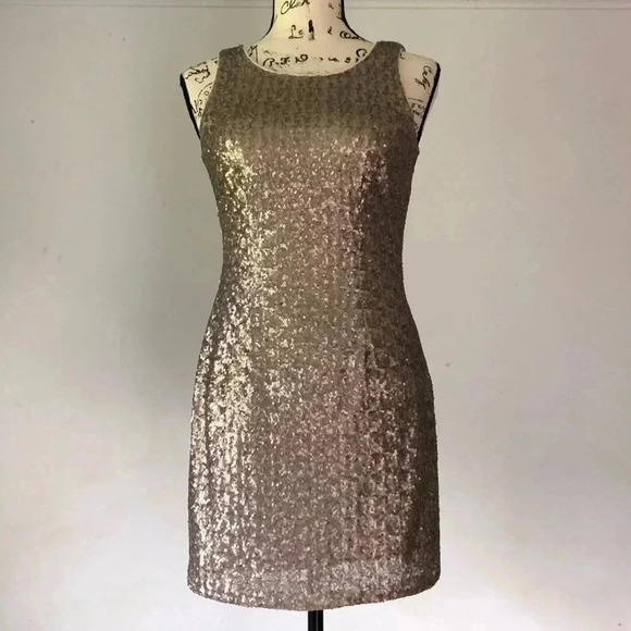 Aqua Dresses Sequin Shift Dress - Picture 1 of 8